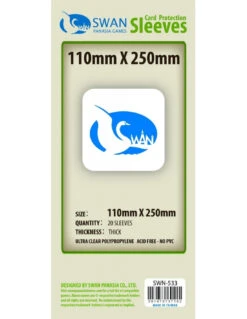 Swan: 110mm X 250mm: Sleeves For 7 Wonders Board Thick (20)