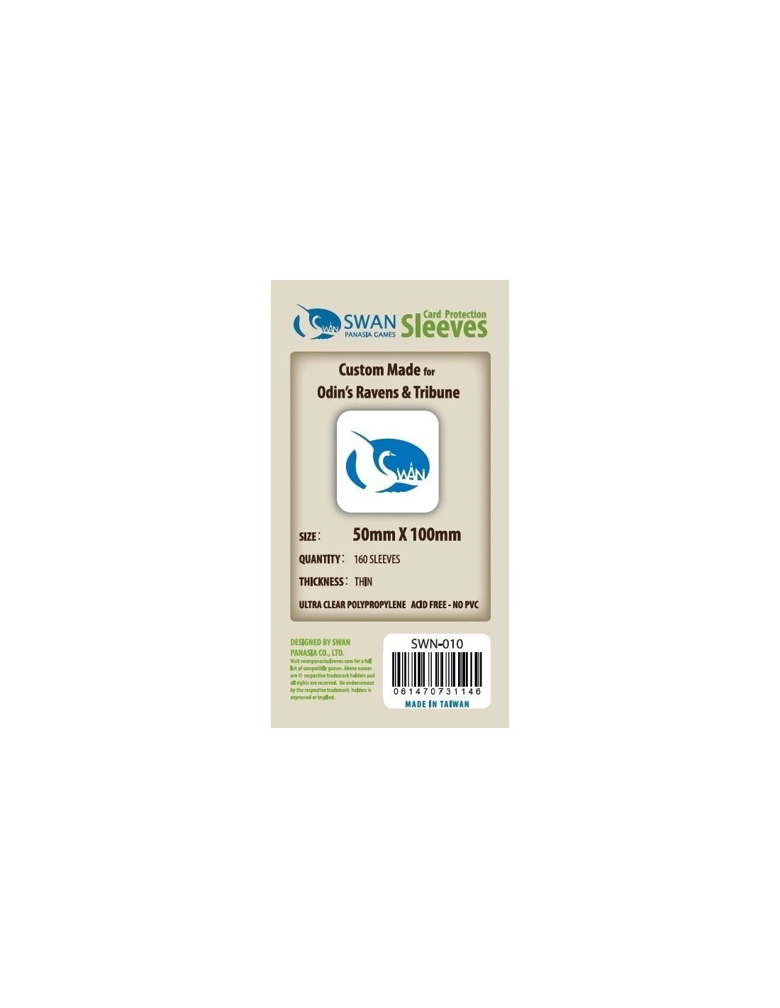 Swan: 50mm X 100mm: Sleeves (160 Stuks) 3 Swan: 50mm X 100mm: Sleeves (160 Stuks)