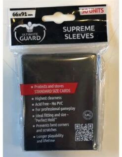 66mm X 91mm: Sleeves (50 Stuks) - Solid Black