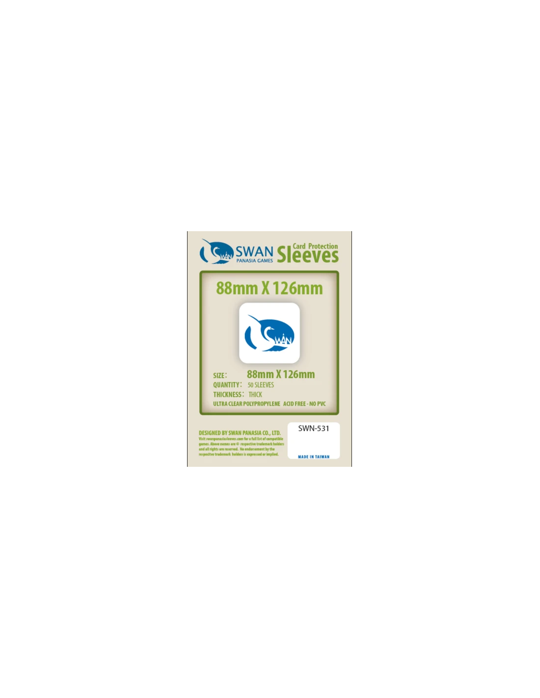 Swan: 88mm X 126mm: Sleeves Magic Large Thick (50) 3 Swan: 88mm X 126mm: Sleeves Magic Large Thick (50)