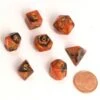 Blackfire Dice - Fairy Dice RPG Set - BiColor Black Orange (7 Dice) 1 Blackfire Dice - Fairy Dice RPG Set - BiColor Black Orange (7 Dice) -Spel Winkel blackfire dice fairy dice rpg set bicolor black orange 7 dice