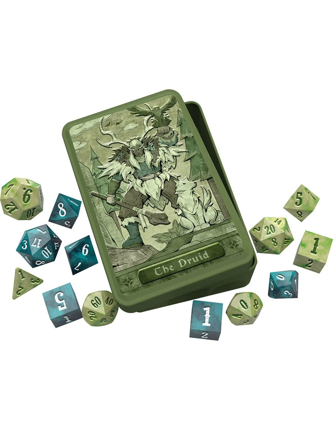 Class-Specific Dice Set Druid (Pathfinder And 5E) 3 Class-Specific Dice Set Druid (Pathfinder And 5E)