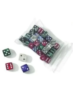 D6 Dobbelsteen 16mm Gemarmerd