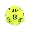 Dobbelsteen D20: Glow Jumbo Johnny 55mm Yellow -Spel Winkel dobbelsteen d20 glow jumbo johnny 55mm yellow