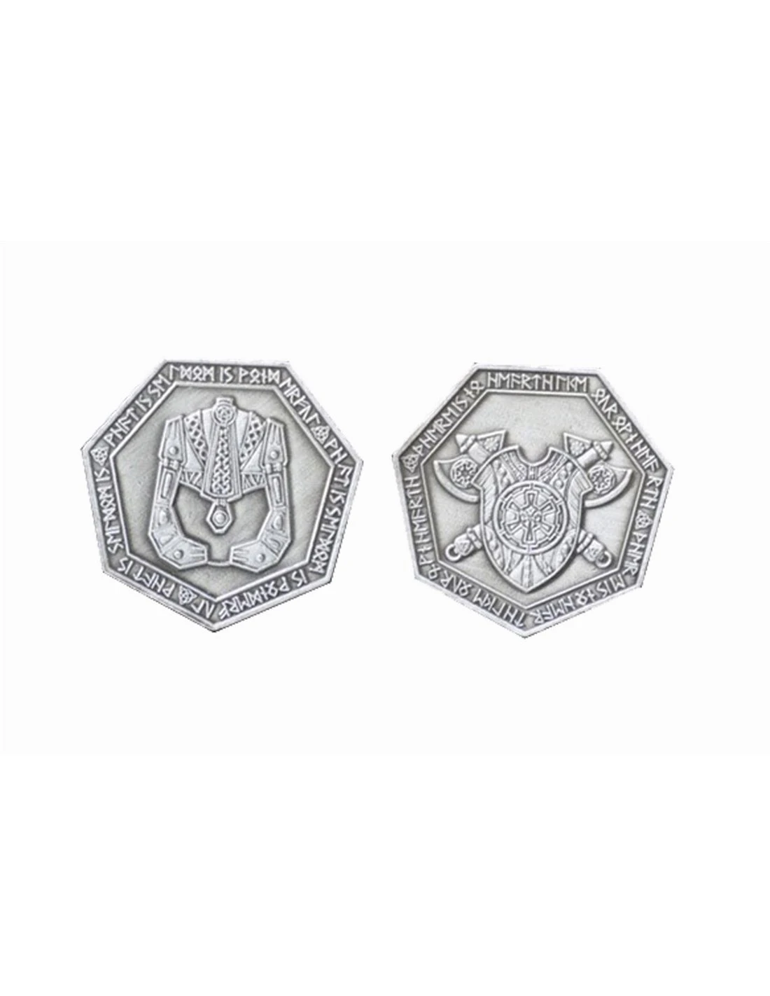 Fantasy Coins - Dwarven Silver (10 Stuks) 3 Fantasy Coins - Dwarven Silver (10 Stuks)