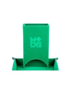 Fold Up Velvet Dice Tower Green