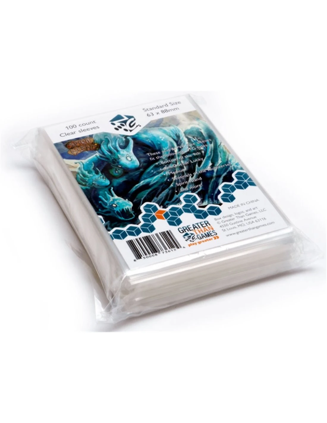 Greater Than Games Standard Size Sleeves 63x88mm (100) 3 Greater Than Games Standard Size Sleeves 63x88mm (100)