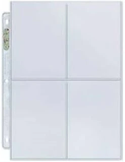 Ultra Pro Hologram Platinum Pages 4-Pocket 3 Hole (100 Stuks)