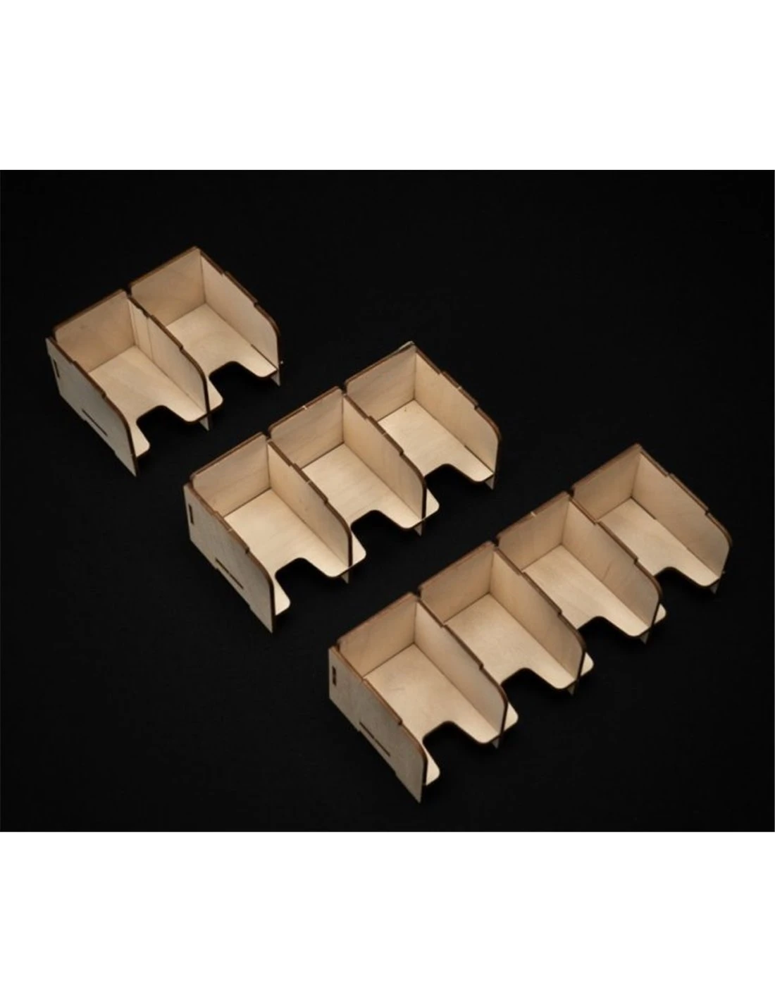 Laserox Stackable Card Holder - Mini 4 Slot 3 Laserox Stackable Card Holder - Mini 4 Slot