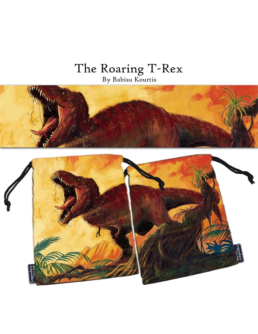 Legendary Dice Bag: The Roaring T-Rex 3 Legendary Dice Bag: The Roaring T-Rex