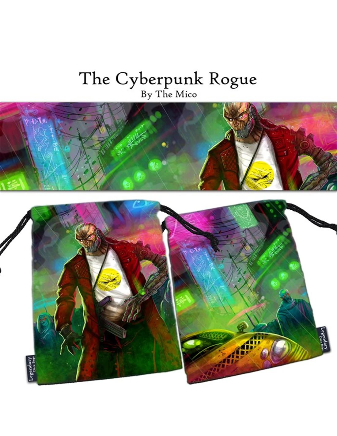 Legendary Dice Bag XL: The Cyberpunk Rogue 3 Legendary Dice Bag XL: The Cyberpunk Rogue