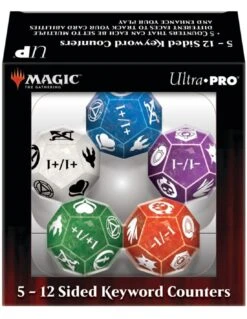Ultra Pro Magic The Gathering CCG 12 Sided Keyword Counters (5)