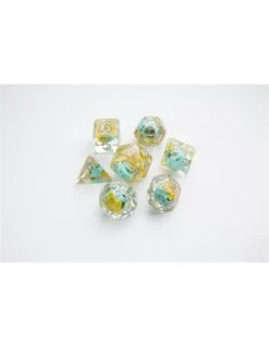 Gamegenic POLYDICE Embraced Green Skull RPG Dice Set