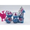 Polyhedral Dice Set Pink Pterodactyl (7) -Spel Winkel polyhedral dice set pink pterodactyl 7
