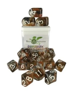 Polyhydral Diceset - 15 Dice: Diffusion Lava Field
