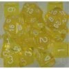 Polyhydral Diceset - 15 Dice: Translucent Yellow 1 Polyhydral Diceset - 15 Dice: Translucent Yellow -Spel Winkel polyhydral diceset 15 dice translucent yellow