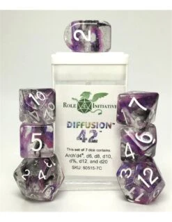 Polyhydral Diceset - 7 Dice: Diffusion Forty Two