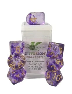 Polyhydral Diceset - 7 Dice: Diffusion Majesty
