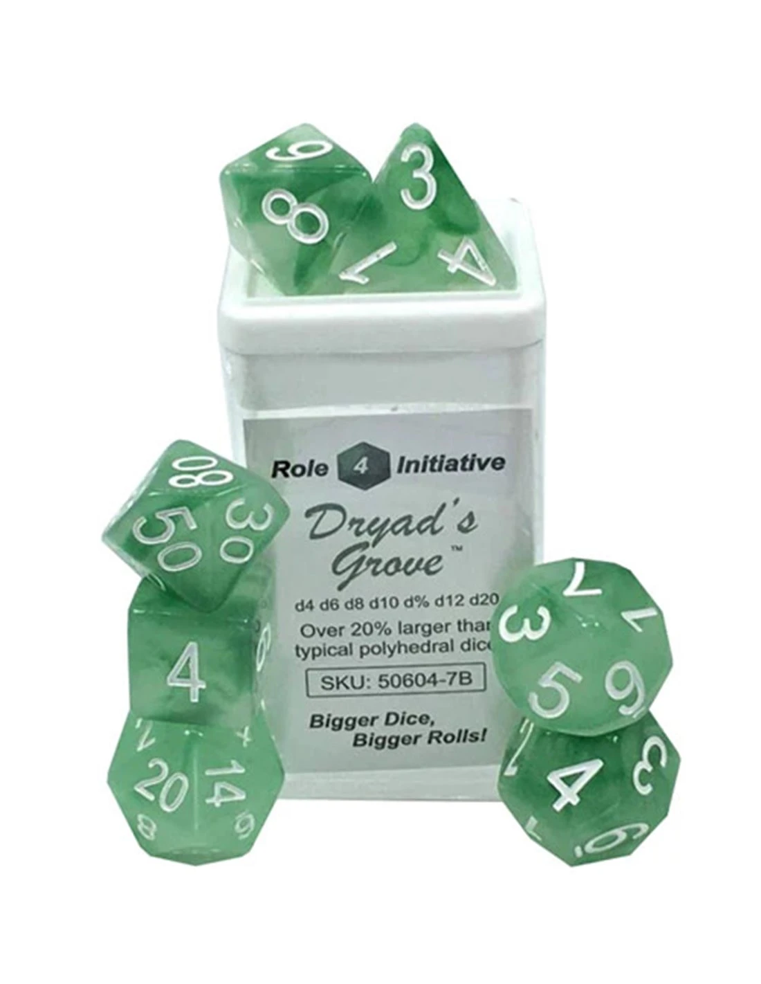 Polyhydral Diceset - 7 Dice: Dryad's Grove 3 Polyhydral Diceset - 7 Dice: Dryad's Grove
