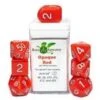 Polyhydral Diceset - 7 Dice: Opaque Red With White Numbers 2 Polyhydral Diceset - 7 Dice: Opaque Red With White Numbers -Spel Winkel polyhydral diceset 7 dice opaque red with white numbers