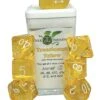 Polyhydral Diceset - 7 Dice: Translucent Clear Yellow 2 Polyhydral Diceset - 7 Dice: Translucent Clear Yellow -Spel Winkel polyhydral diceset 7 dice translucent clear yellow