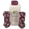Polyhydral Diceset - 7 Dice: Translucent Dark Purple With White Numbers -Spel Winkel polyhydral diceset 7 dice translucent dark purple with white numbers