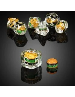 Resin Dice Set (7) Hamburger