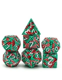 RPG Metal Dice Set Pit Viper Dragon Scale (7)