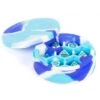 Silicone Round Dice Case Blue/White/Light Blue -Spel Winkel silicone round dice case blue white light blue