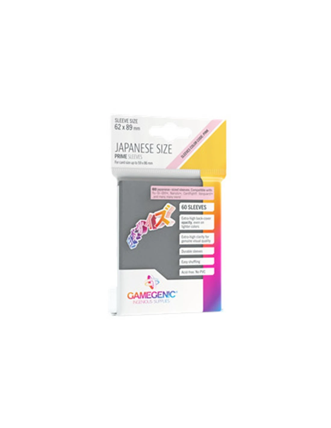 Gamegenic SLEEVES Japanese Sized Sleeves Dark 3 Gamegenic SLEEVES Japanese Sized Sleeves Dark