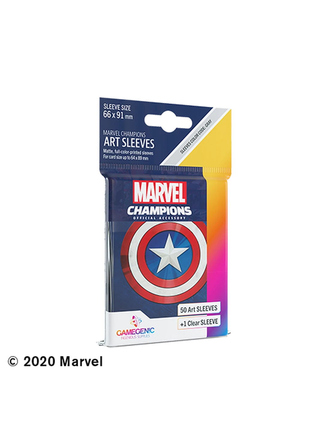 Gamegenic SLEEVES Marvel Champions - Captain America 66mm X 91mm (50 Stuks) 3 Gamegenic SLEEVES Marvel Champions - Captain America 66mm X 91mm (50 Stuks)