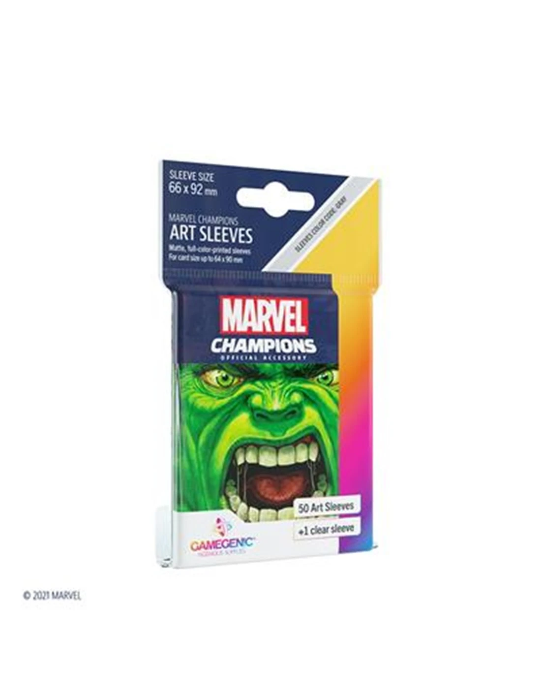 Gamegenic SLEEVES Marvel Champions - Hulk 66mm X 91mm (50 Stuks) 3 Gamegenic SLEEVES Marvel Champions - Hulk 66mm X 91mm (50 Stuks)