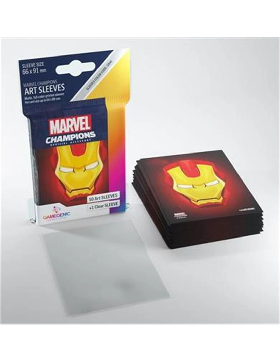 Gamegenic SLEEVES Marvel Champions - Iron Man 66mm X 91mm (50 Stuks) 3 Gamegenic SLEEVES Marvel Champions - Iron Man 66mm X 91mm (50 Stuks)