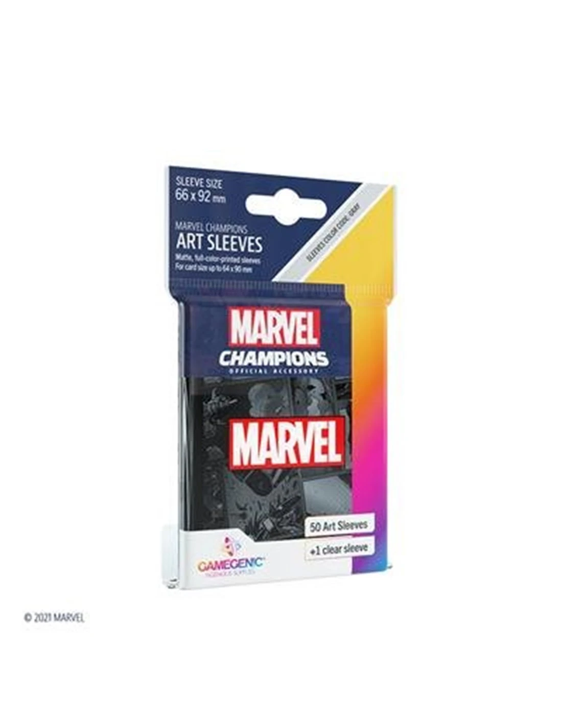 Gamegenic SLEEVES Marvel Champions - Marvel Black 66mm X 91mm (50 Stuks) 3 Gamegenic SLEEVES Marvel Champions - Marvel Black 66mm X 91mm (50 Stuks)