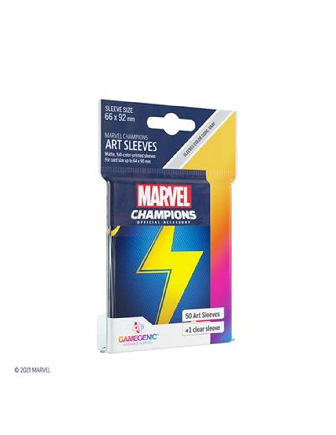 Gamegenic SLEEVES Marvel Champions - Ms. Marvel 66mm X 91mm (50 Stuks) 3 Gamegenic SLEEVES Marvel Champions - Ms. Marvel 66mm X 91mm (50 Stuks)