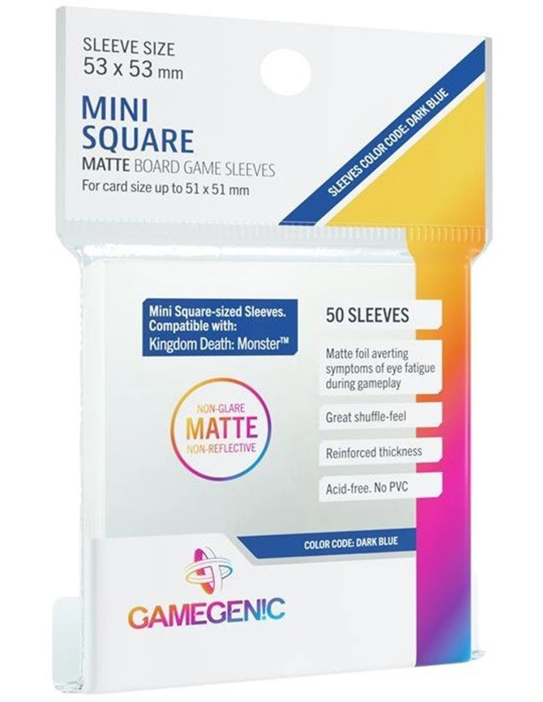 Gamegenic SLEEVES Matte Mini Square Sleeves 53x53 Mm 3 Gamegenic SLEEVES Matte Mini Square Sleeves 53x53 Mm