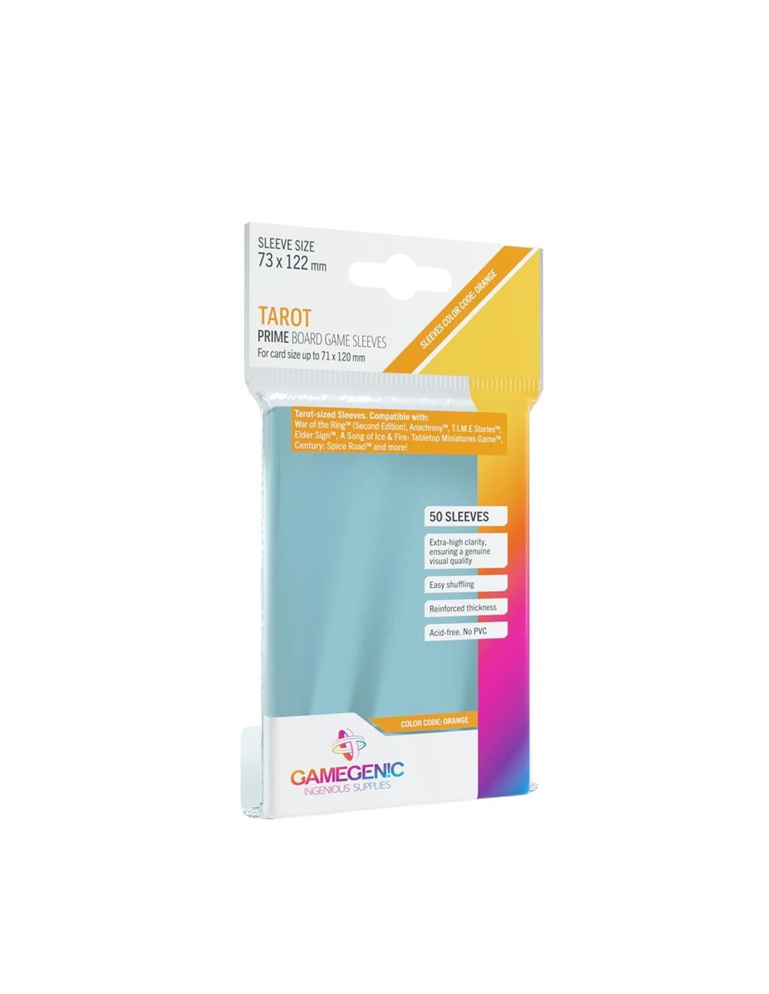 Gamegenic SLEEVES Prime Board Game - Orange 73mm X 122mm (50) 3 Gamegenic SLEEVES Prime Board Game - Orange 73mm X 122mm (50)