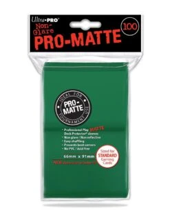 Ultra Pro SLEEVES Pro-Matte Green 66mm X 91mm (100)