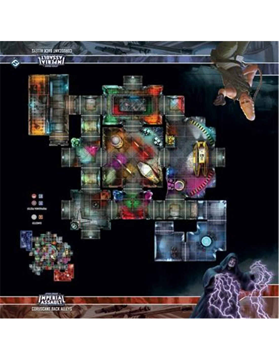Fantasy Flight Games Star Wars: Imperial Assault - Coruscant Back Alleys Skirmish Playmat 3 Fantasy Flight Games Star Wars: Imperial Assault - Coruscant Back Alleys Skirmish Playmat