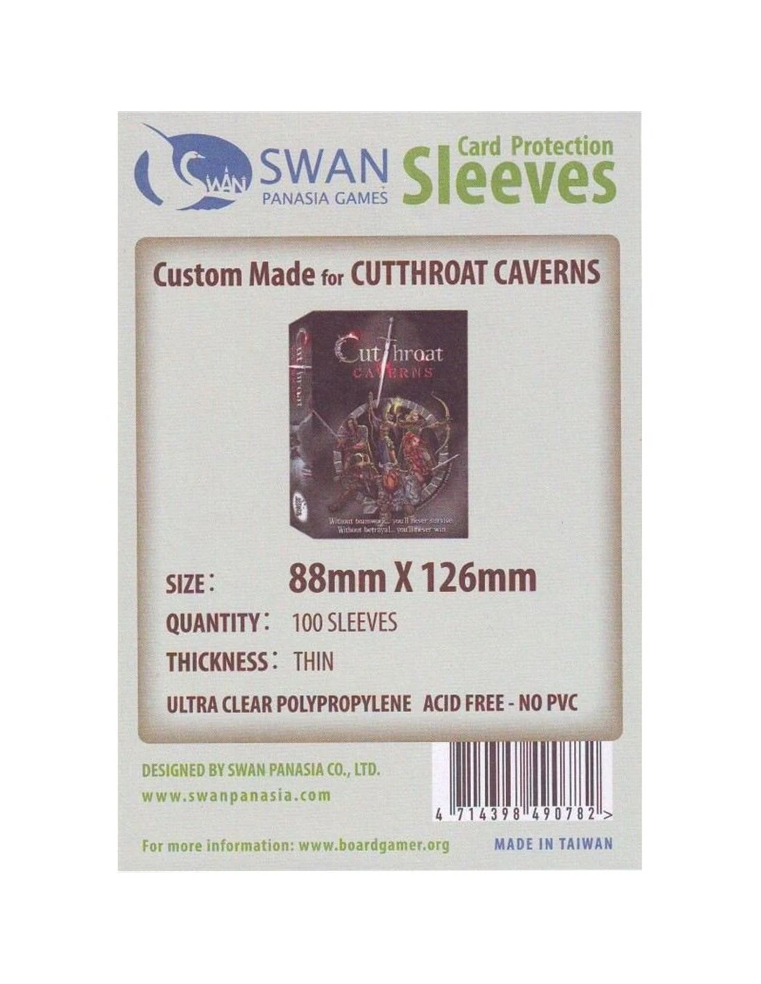 Swan: 88mm X 126mm: Sleeves (100 Stuks) 3 Swan: 88mm X 126mm: Sleeves (100 Stuks)