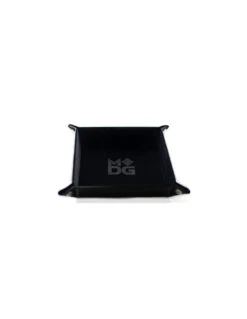Velvet Folding Dice Tray 25x25cm: Zwart