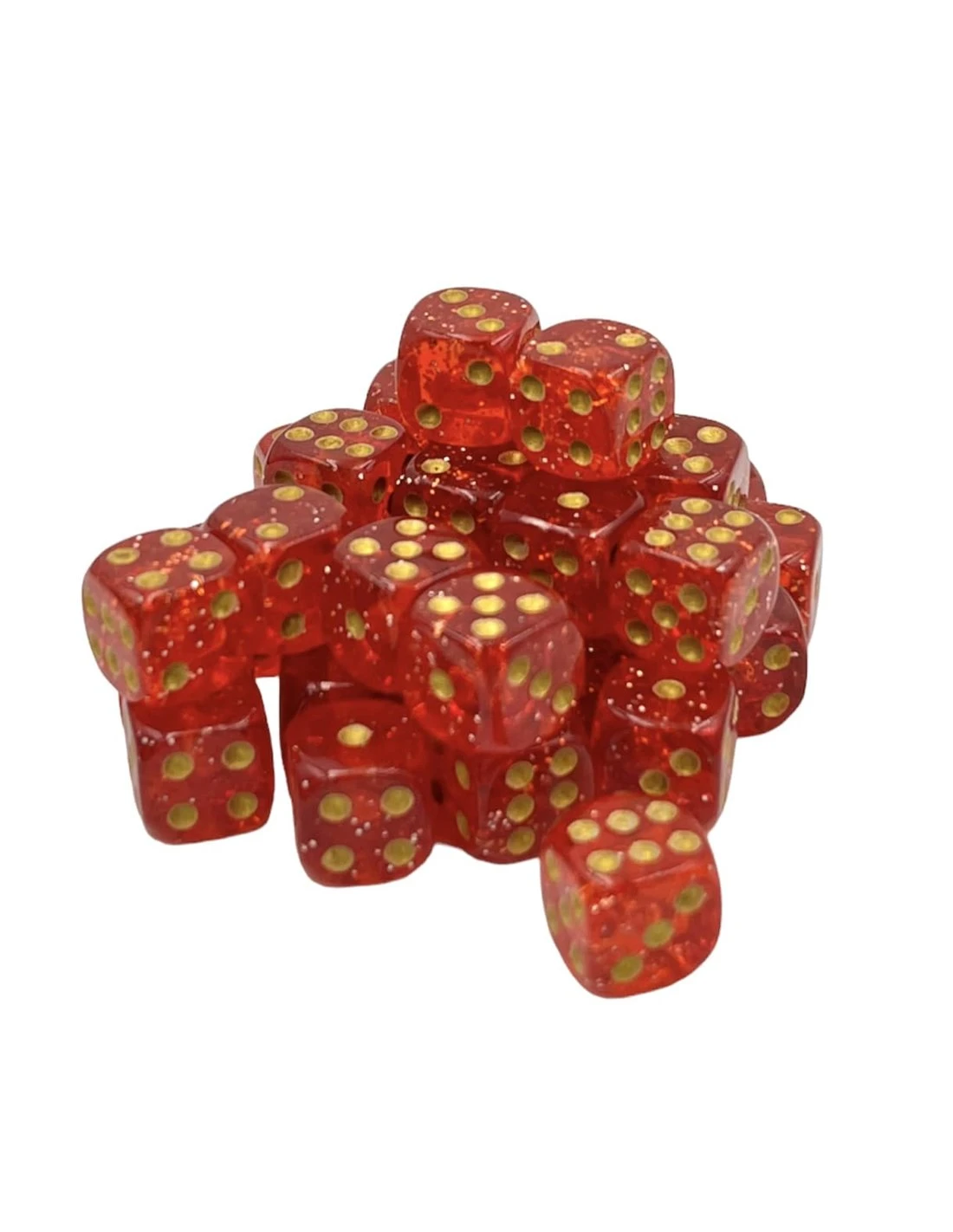 Wurfelset D6 Glitter: Red/Gold (36) 3 Wurfelset D6 Glitter: Red/Gold (36)